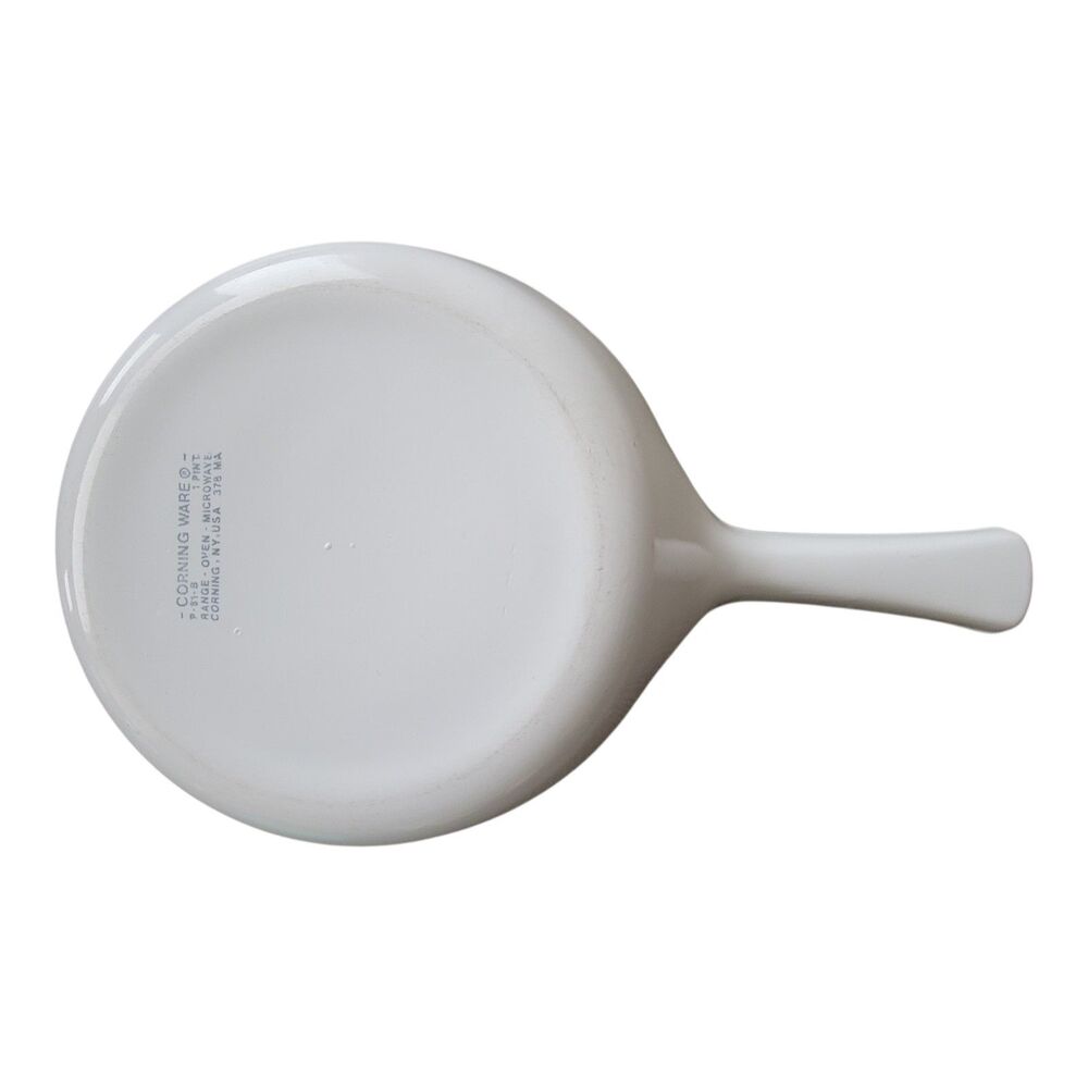 VTG Corning Ware Blue Cornflower 1 Pint P-81-B 6" White Sauce Pan Baking Oven - Picture 3 of 4